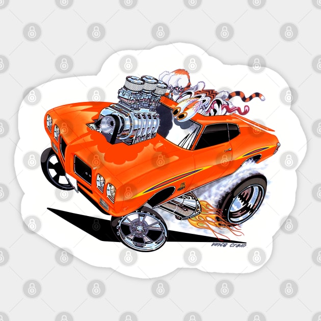 GUILTY 70 GTO Judge Orange Sticker by vincecrain